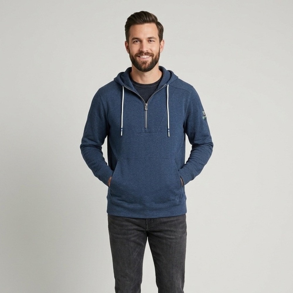 B.Draddy Proctor Quarter Zip Hoodie Men's Large Fleece Lined